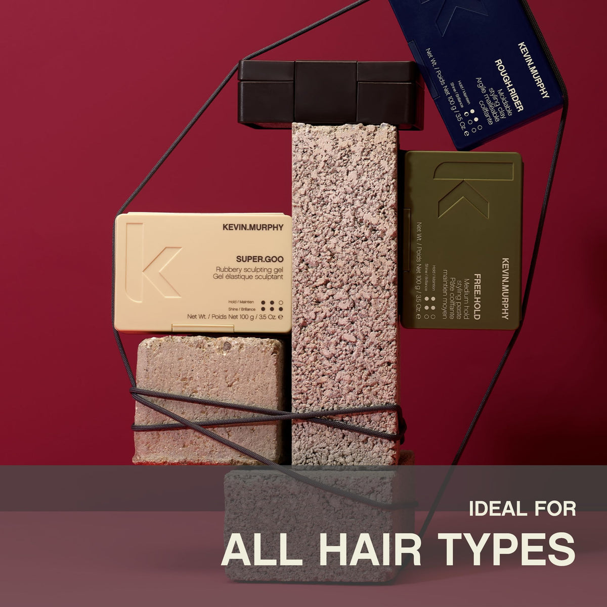 KEVIN.MURPHY applied on curly hair to show enhanced curl definition benefit