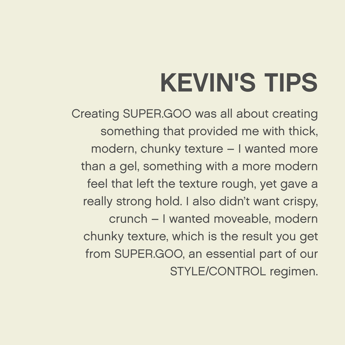 KEVIN.MURPHY label close-up emphasizing paraben-free and water-soluble benefits