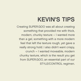 KEVIN.MURPHY label close-up emphasizing paraben-free and water-soluble benefits