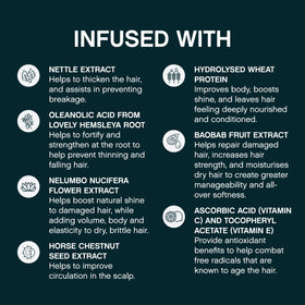 KEVIN.MURPHY close-up label highlighting key ingredients and fortifying benefit