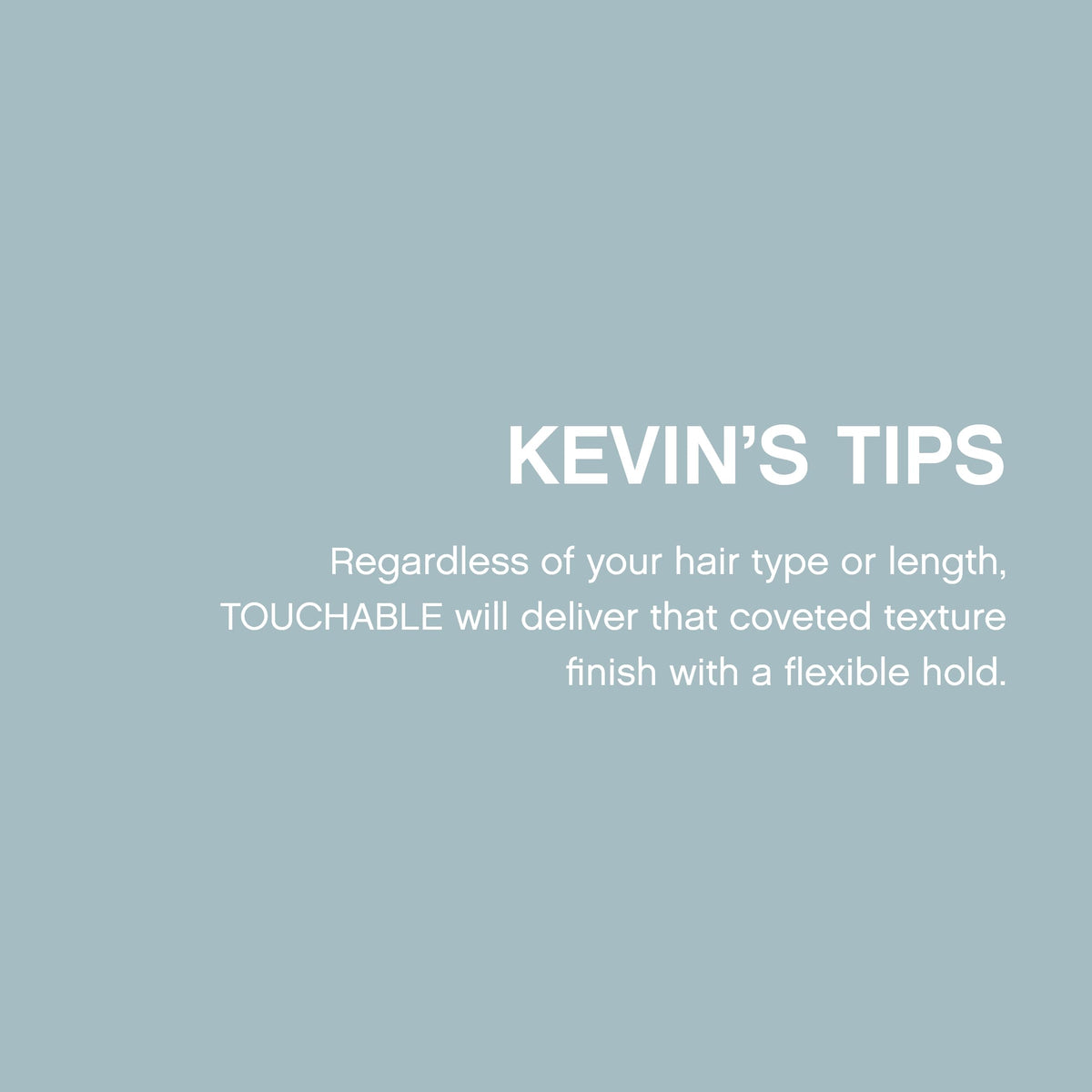 KEVIN.MURPHY TOUCHABLE held in hand to show 250ml scale and travel practicality