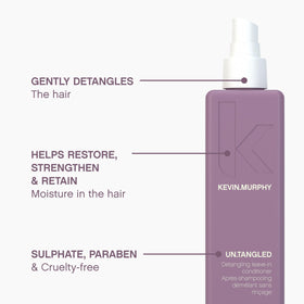 KEVIN.MURPHY mist settling on hair strands for smoother combing