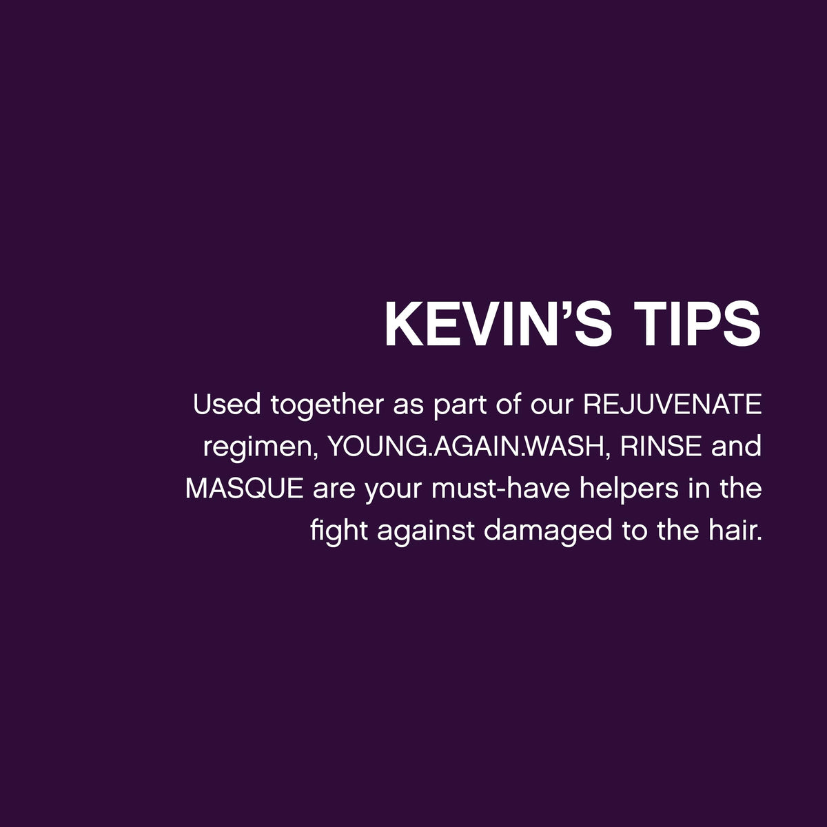 KEVIN.MURPHY bottle beside hand for scale showing travel-friendly size
