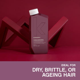 KEVIN.MURPHY botanicals flatlay with baobab and lotus visuals demonstrating natural actives