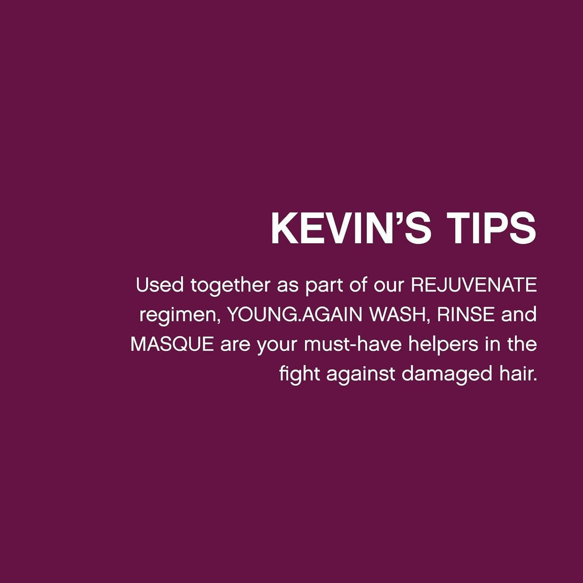 KEVIN.MURPHY bottle in a salon environment illustrating professional use benefit