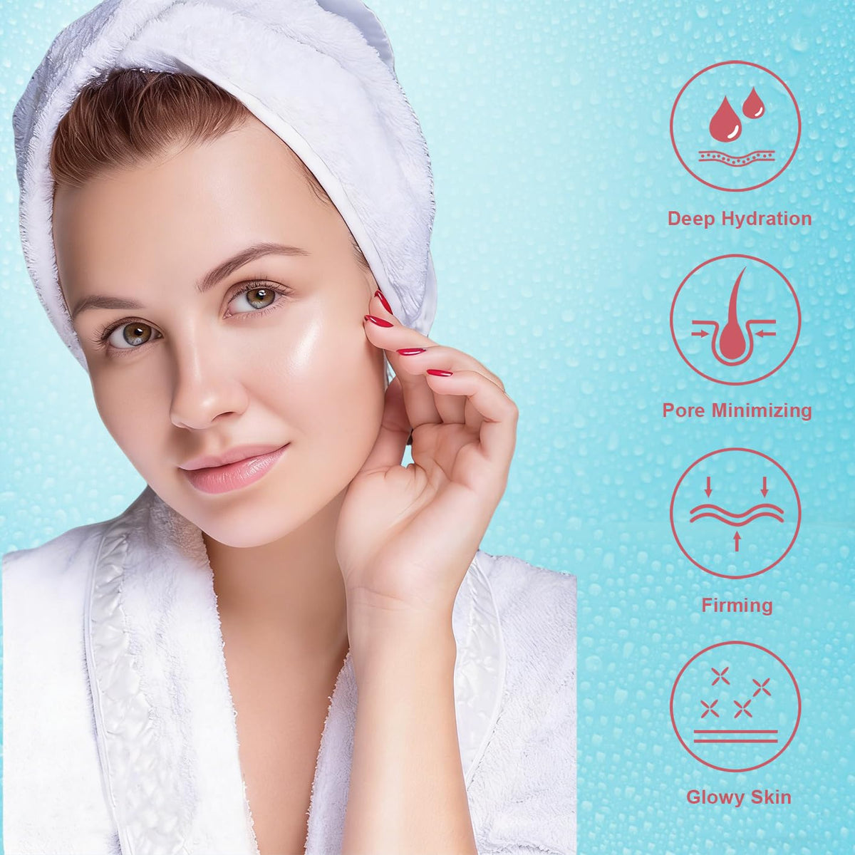 Kewhunt serum being poured to show lightweight absorbable texture