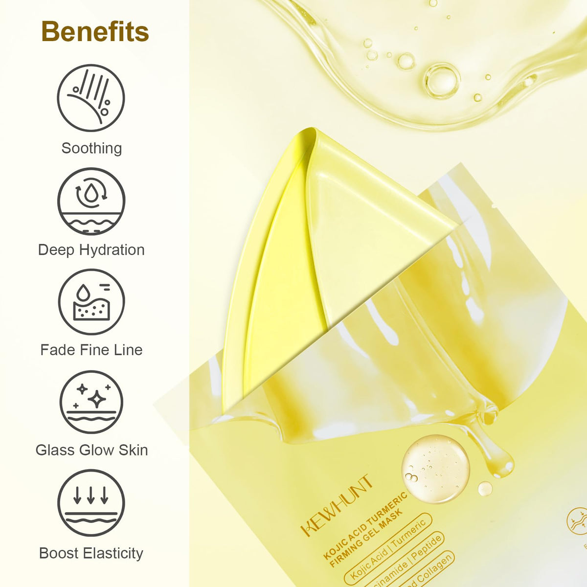 kewhunt gel texture close-up illustrating cooling jelly hydration
