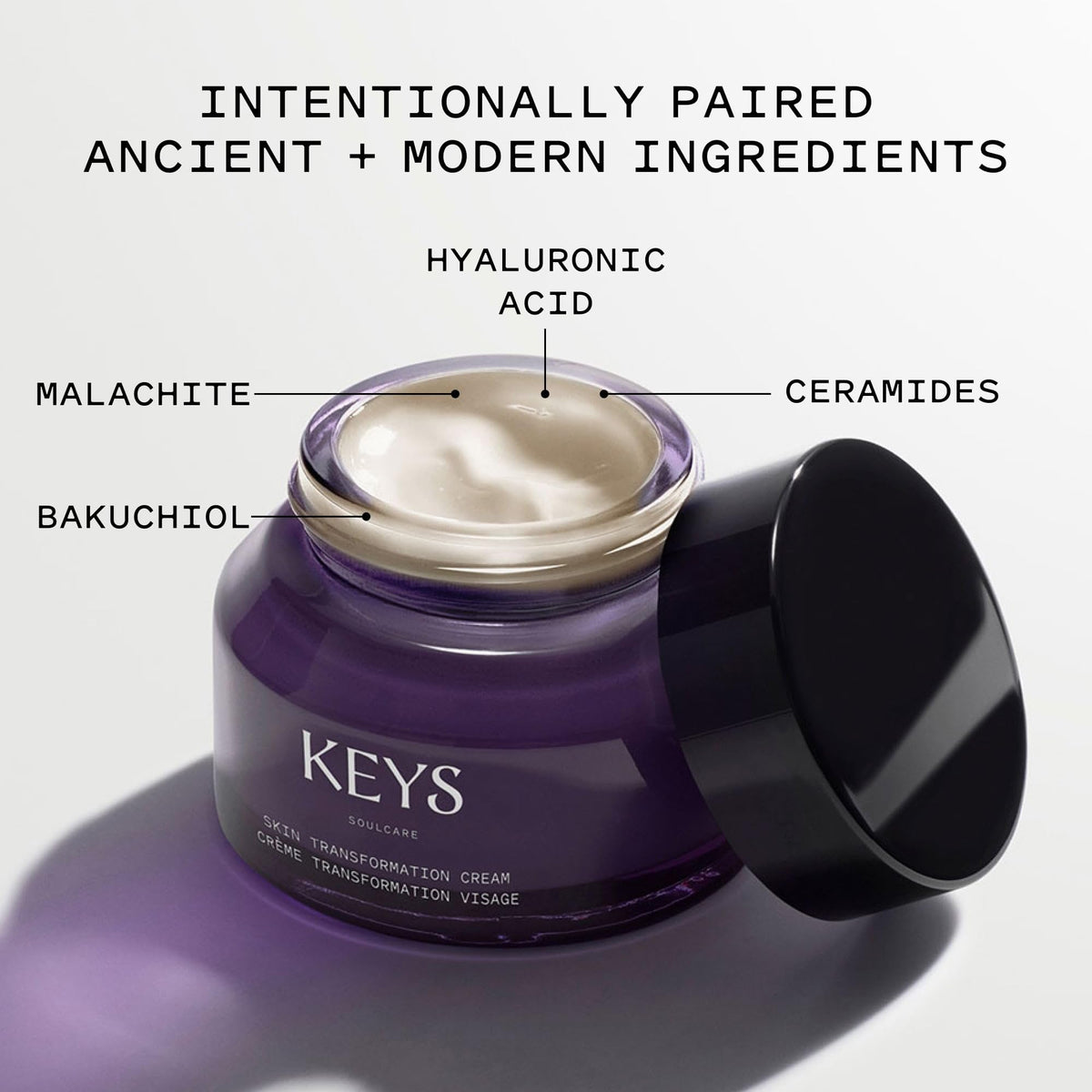 Keys Soulcare cream texture close-up highlighting lightweight hydration