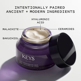 Keys Soulcare cream texture close-up highlighting lightweight hydration