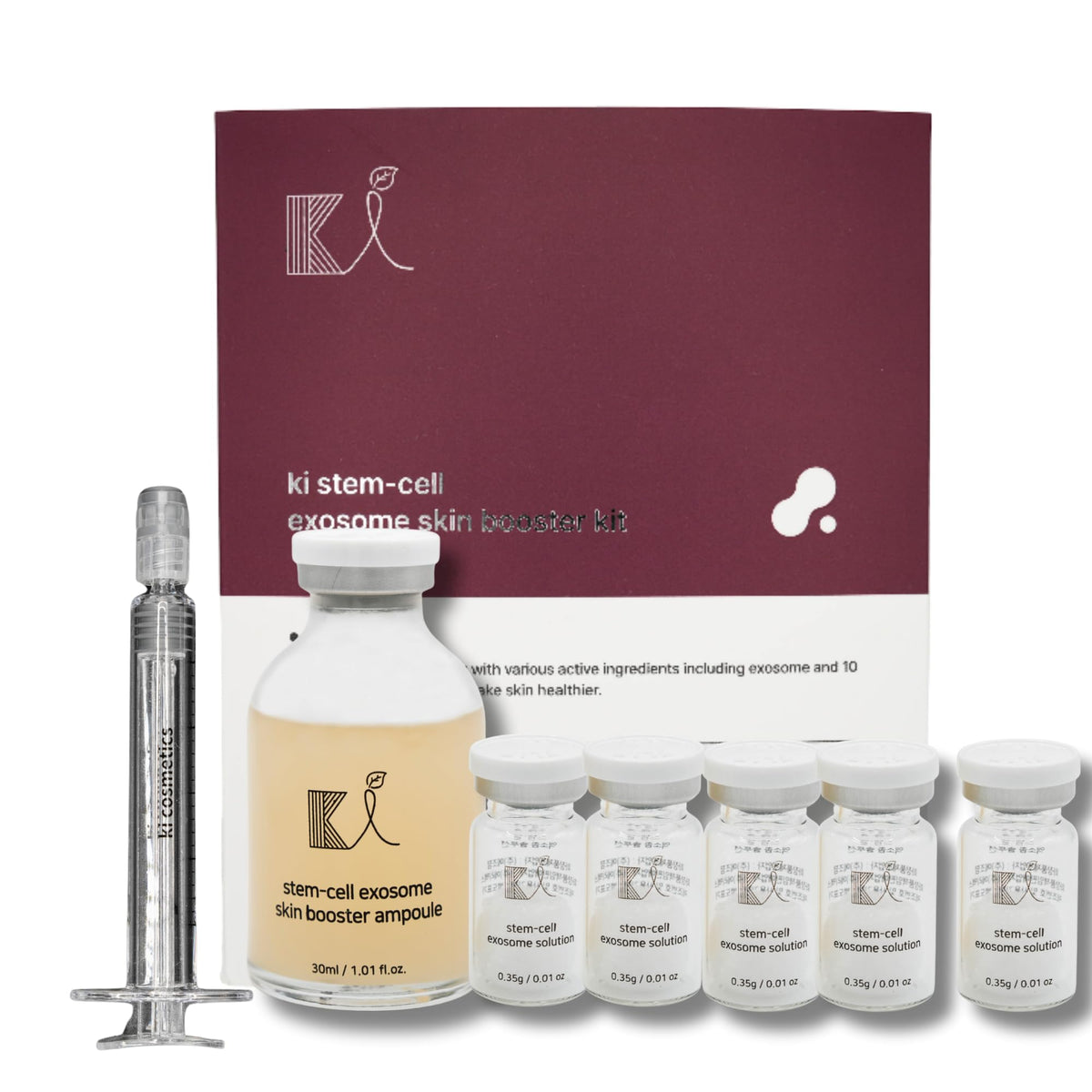 ki cosmetics front packaging showing kit benefits and clean design