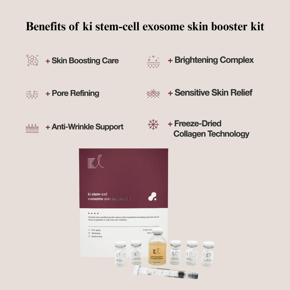 ki cosmetics applying booster on model to show visible smoothing effect