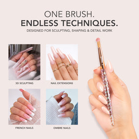 Kiara Sky brush size comparison near ruler illustrating #12 capacity and versatility benefit