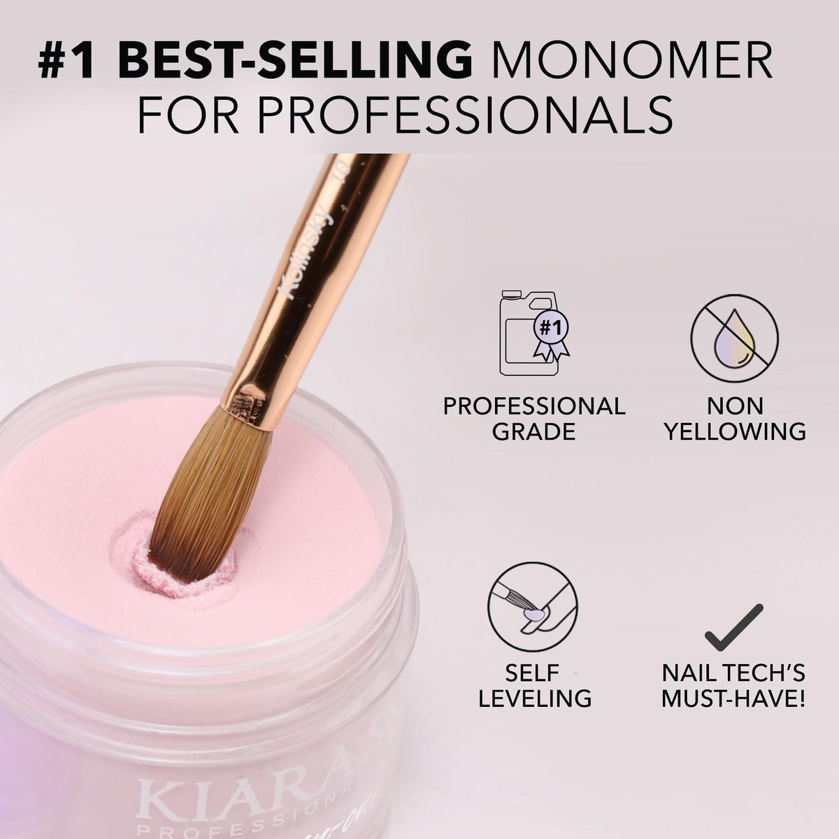 KIARA SKY label close-up displaying volume and non-yellowing formula benefits