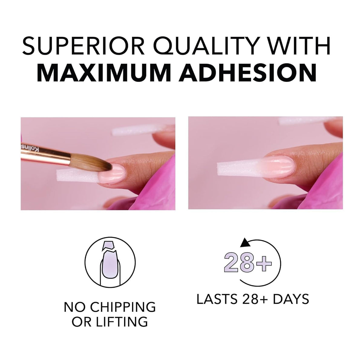 Kiara Sky being used in salon demonstrating reliable adhesion and application