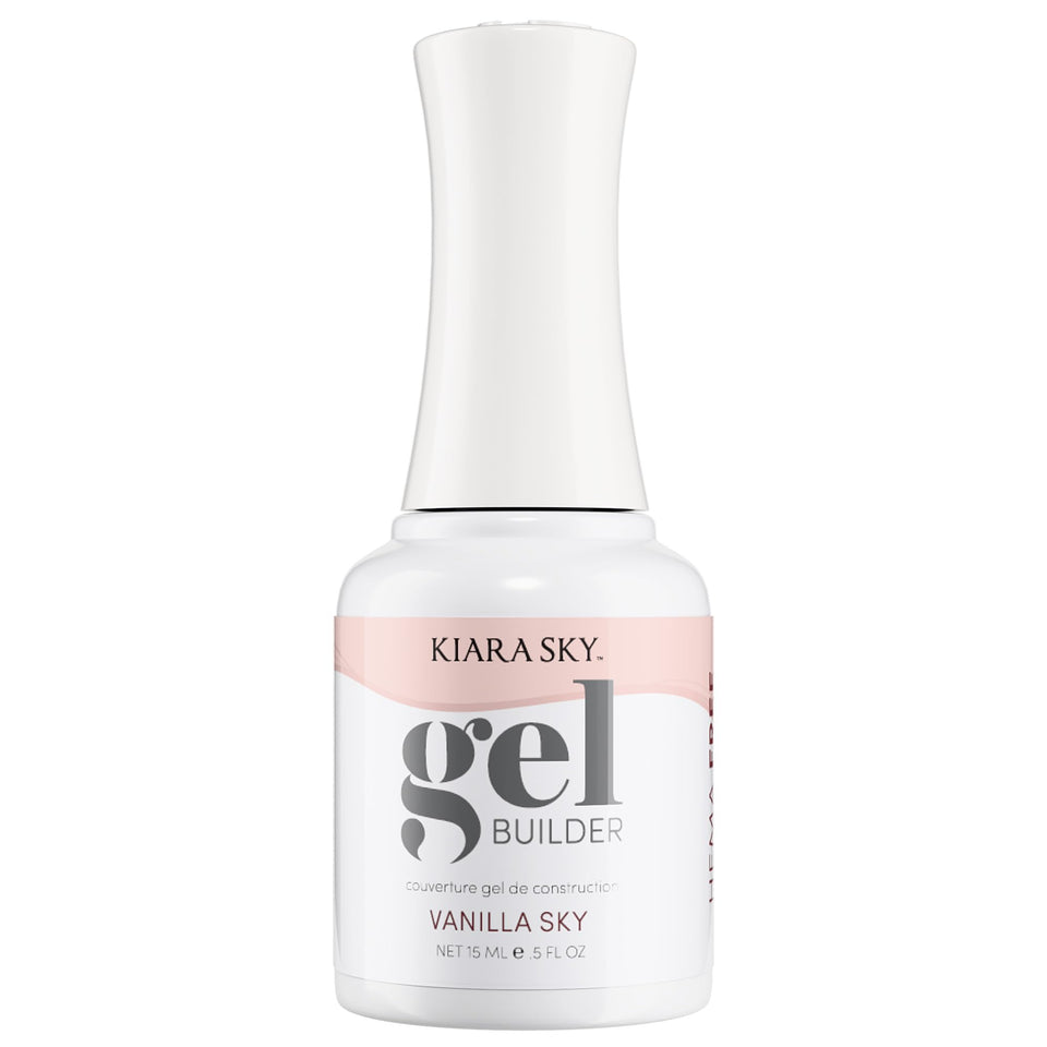 KIARA SKY bottle front view showing Vanilla Sky shade and label, clear product identity