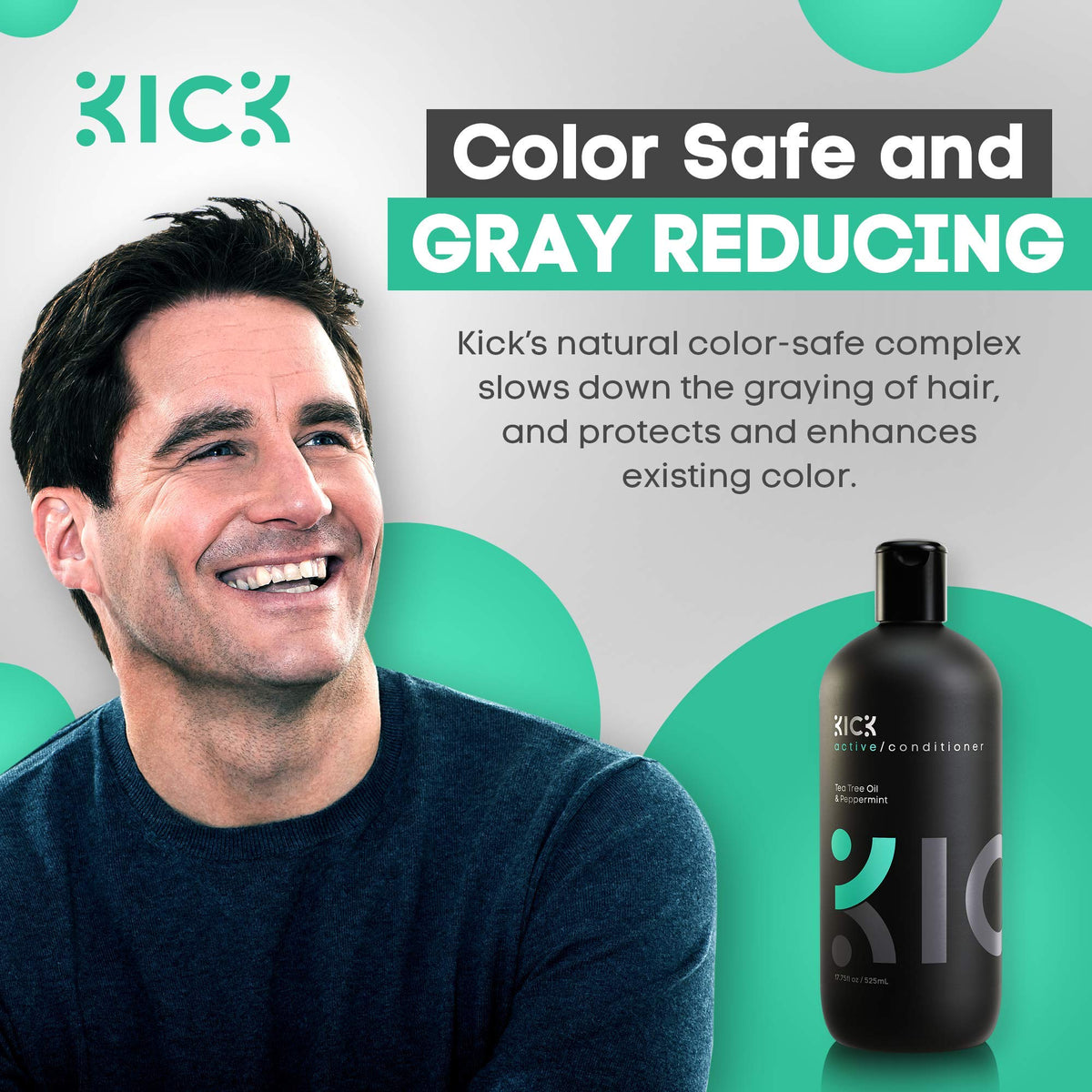 Kick man applying conditioner in shower for refreshed scalp benefit