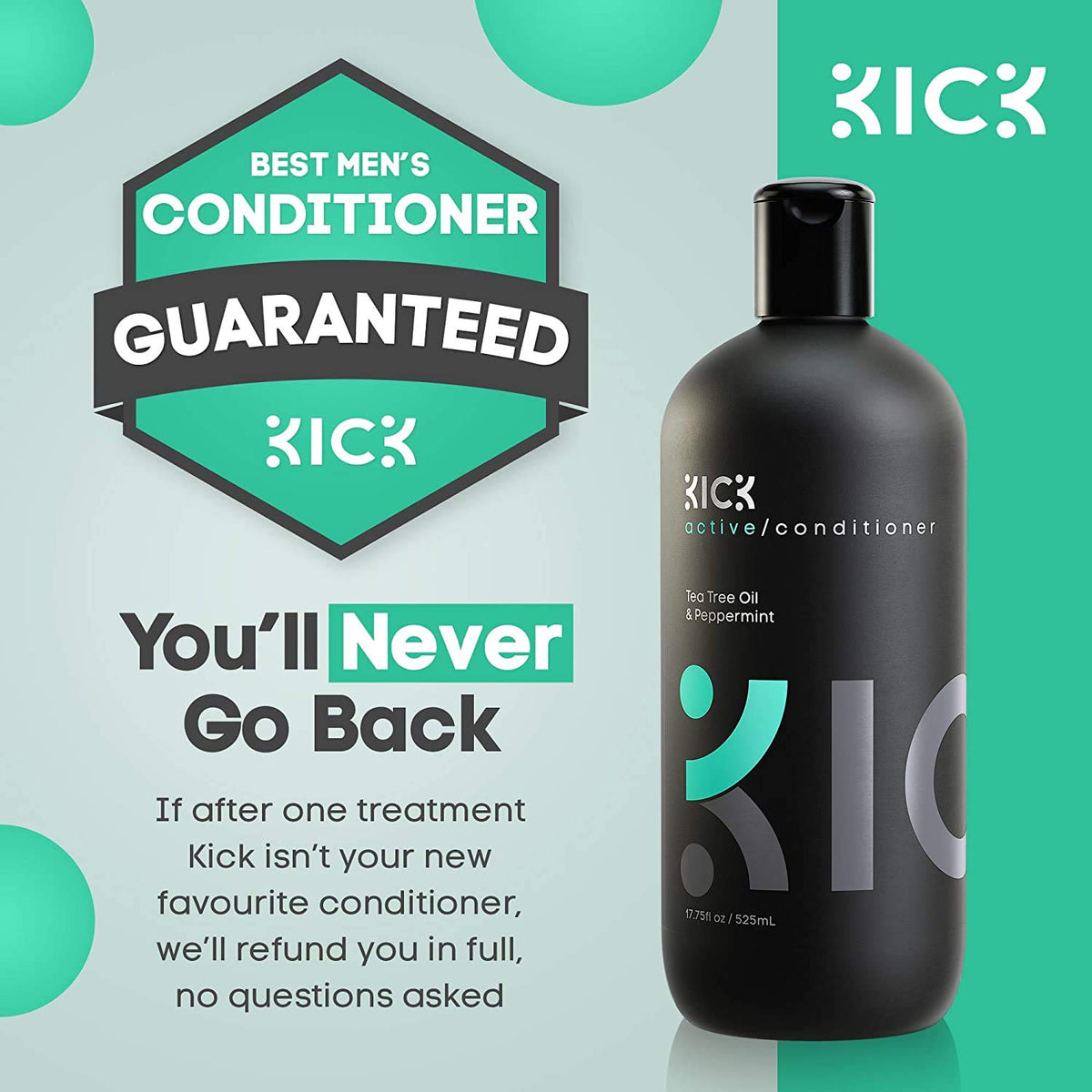 Kick bottle beside hand for size comparison and travel-friendly benefit