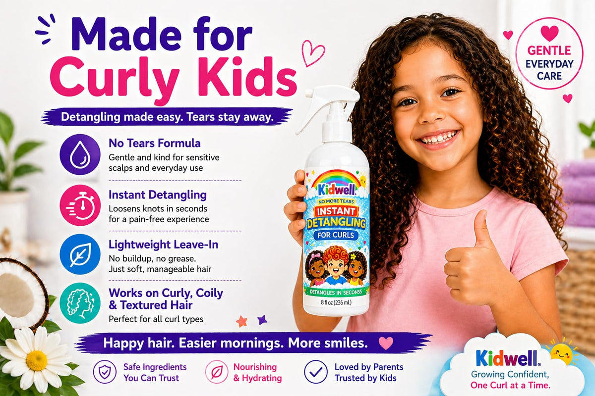 Kidwell product label close-up showing directions and ingredient clarity