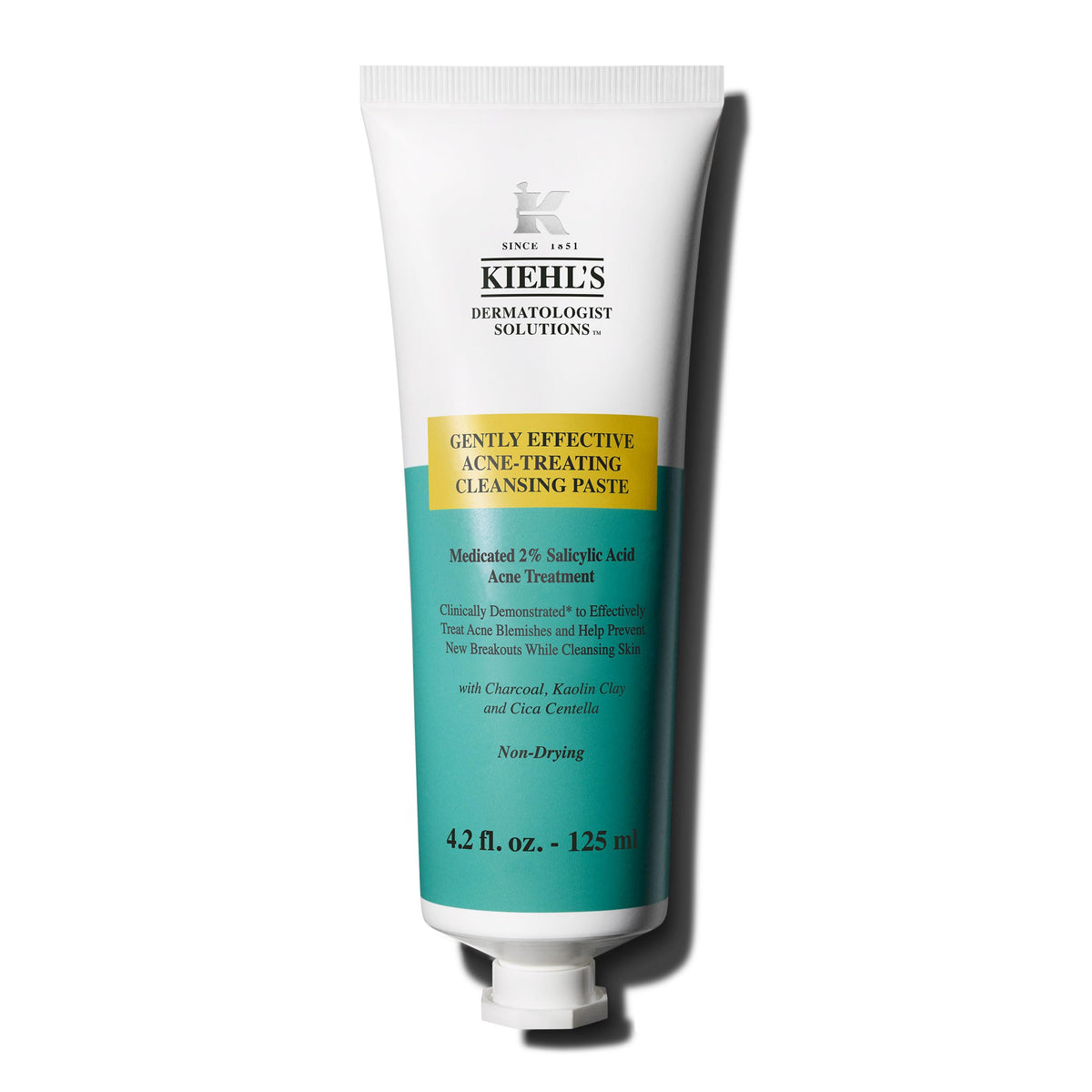 Kiehl's cleansing paste front tube shows branding and benefits