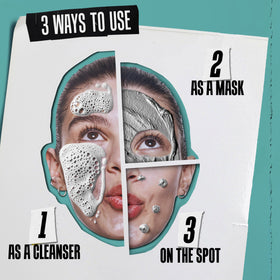 Kiehl's paste with charcoal and kaolin clay showcasing oil‑absorbing actives