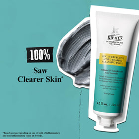 Kiehl's paste texture on spatula highlights thick exfoliating paste