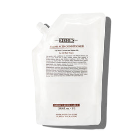 Kiehl's front packaging of 1L conditioner showing product identity and convenience