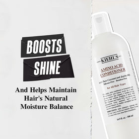 Kiehl's conditioner applied to wet hair in shower for easy use demonstration