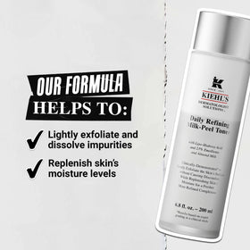 Kiehl's being applied with a cotton pad, demonstrating easy daily use