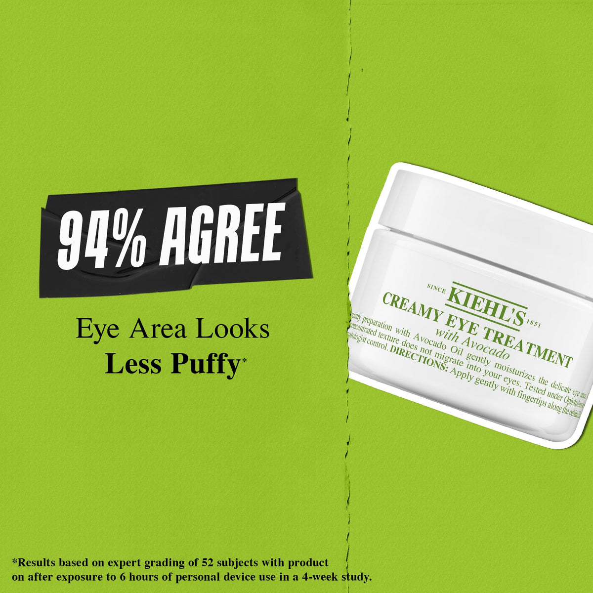 Kiehl's application on under-eye area, demonstrates smoothing and priming
