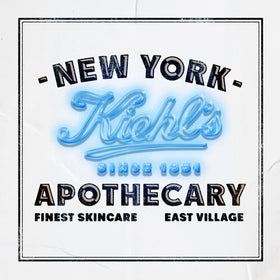 Kiehl's on bathroom shelf lifestyle shot conveying polished daily grooming benefit