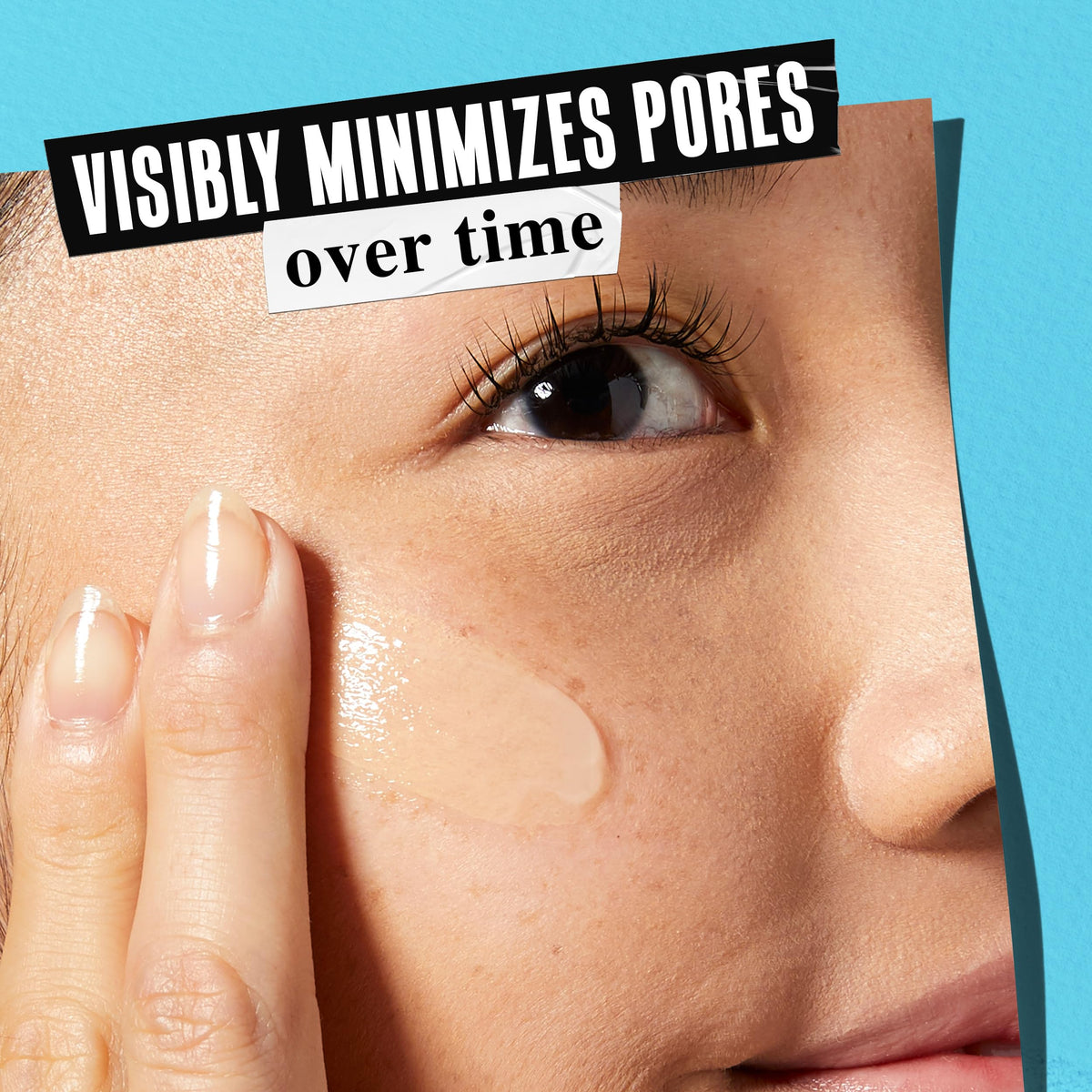 Kiehl's before and after pores showing minimized appearance benefit