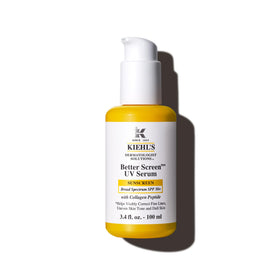 Kiehl's front packaging shot showing SPF 50 protection and sleek bottle benefit