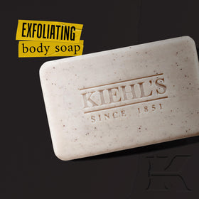 Kiehl's close-up of bar texture with pumice and jojoba for effective buffing benefit