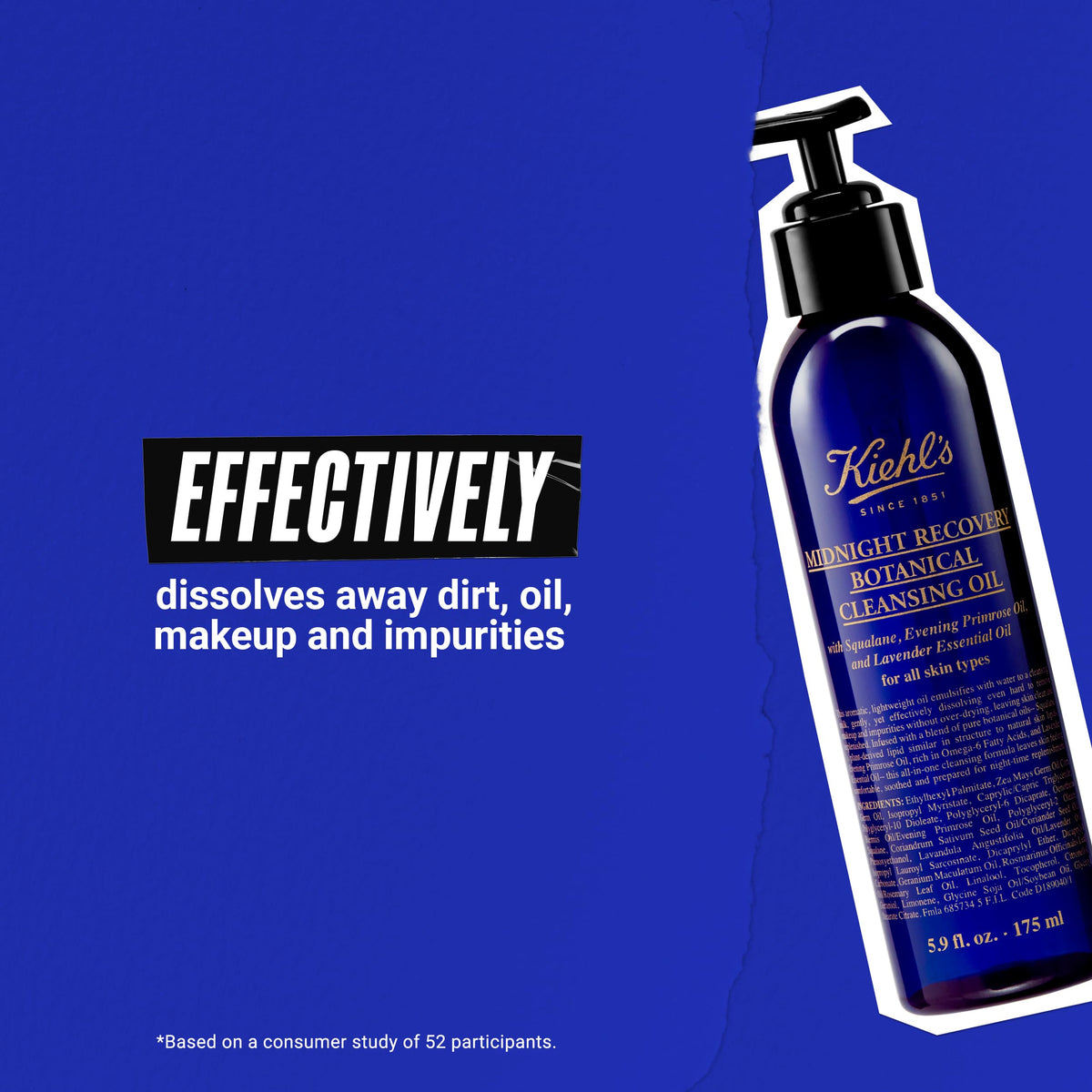 Kiehl's bottle set on bathroom counter in nighttime routine for calming ritual