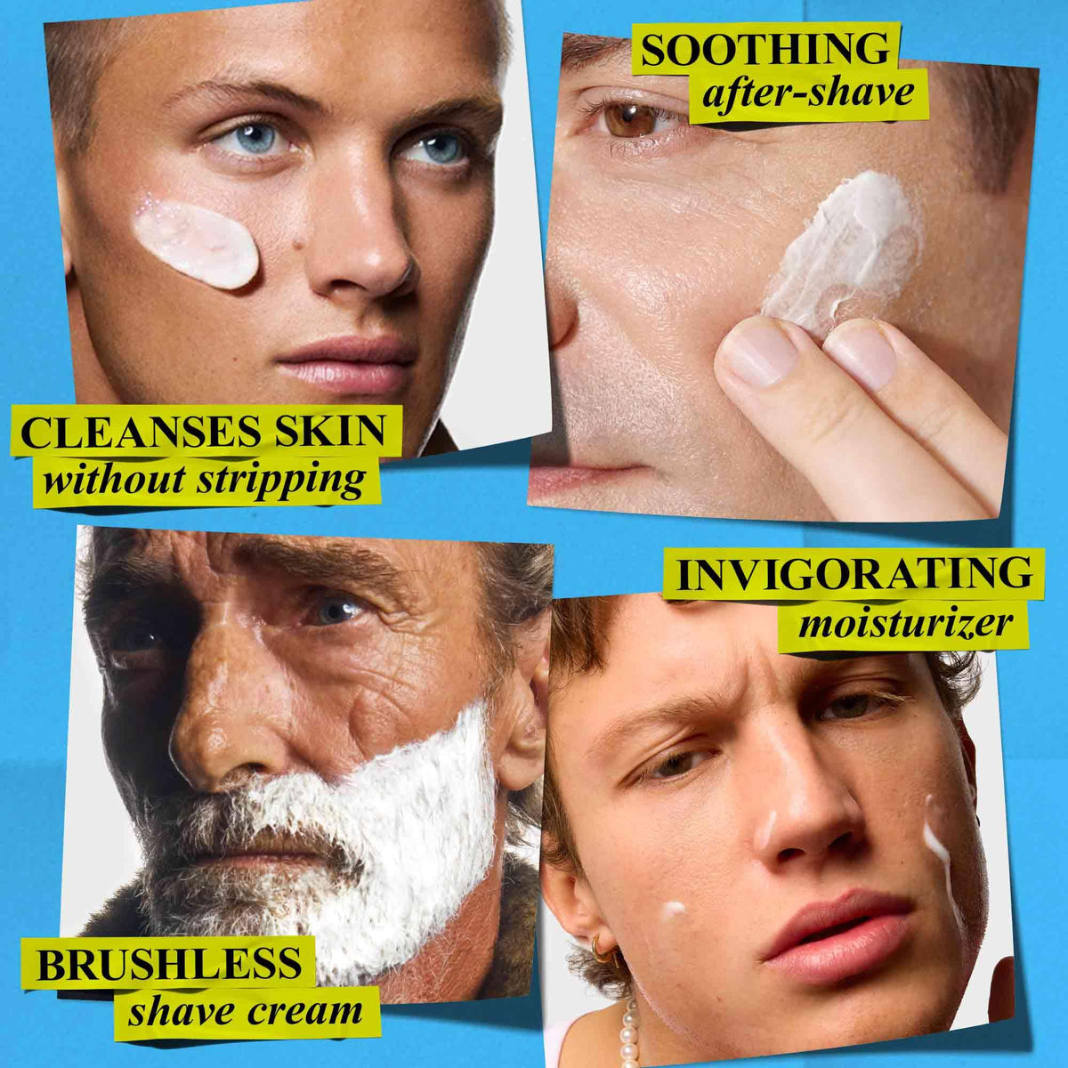 Kiehl's brushless shave cream close-up showing smooth consistency for comfortable shaves