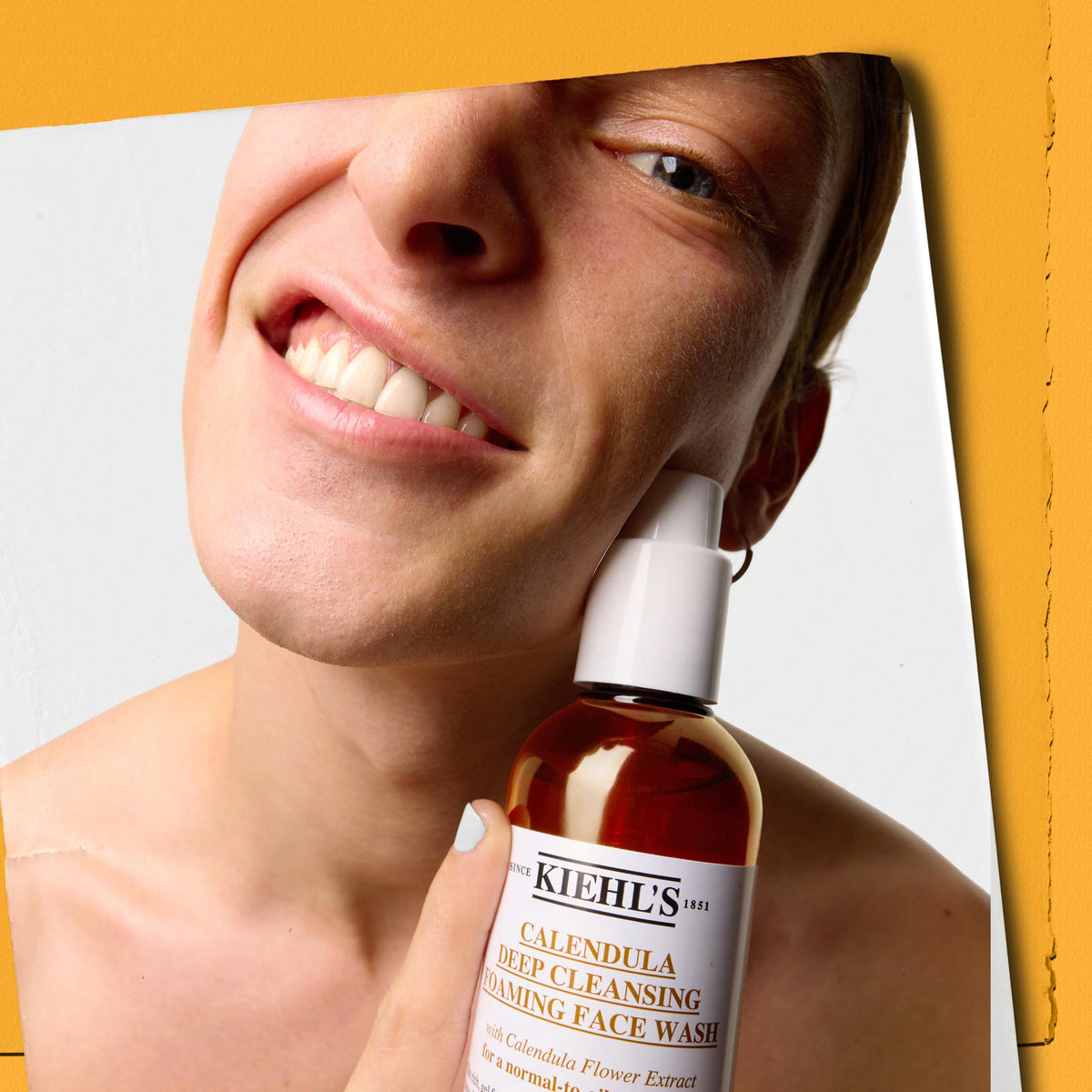 Kiehl's product staged in bathroom to show daily use and routine compatibility