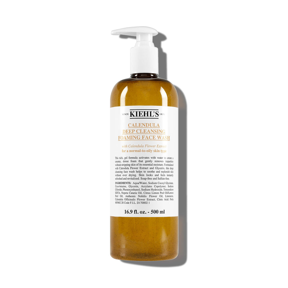 Kiehl's front bottle view showing product and clear labeling for easy identification and shelf appeal