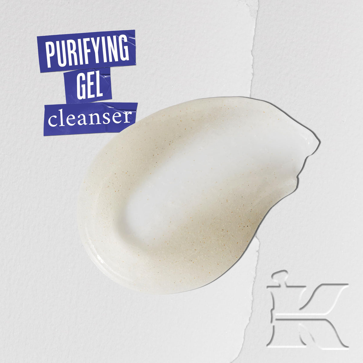 Kiehl's cleanser texture close-up highlighting pearlstone exfoliant benefits