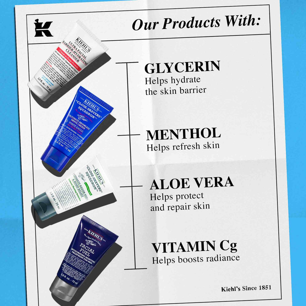 Kiehl's cream-to-foam cleanser texture demonstrating gentle lather for hydration