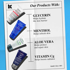 Kiehl's cream-to-foam cleanser texture demonstrating gentle lather for hydration