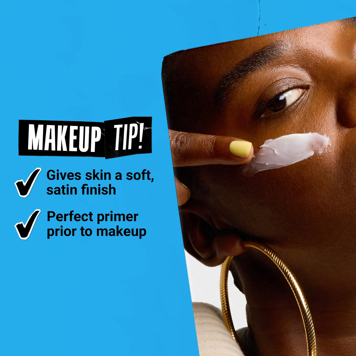Kiehl's cream applied under foundation for smooth makeup finish