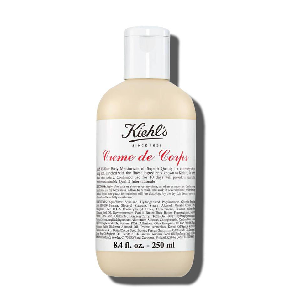 Kiehl's jar front view showing label and size with moisturizing benefit