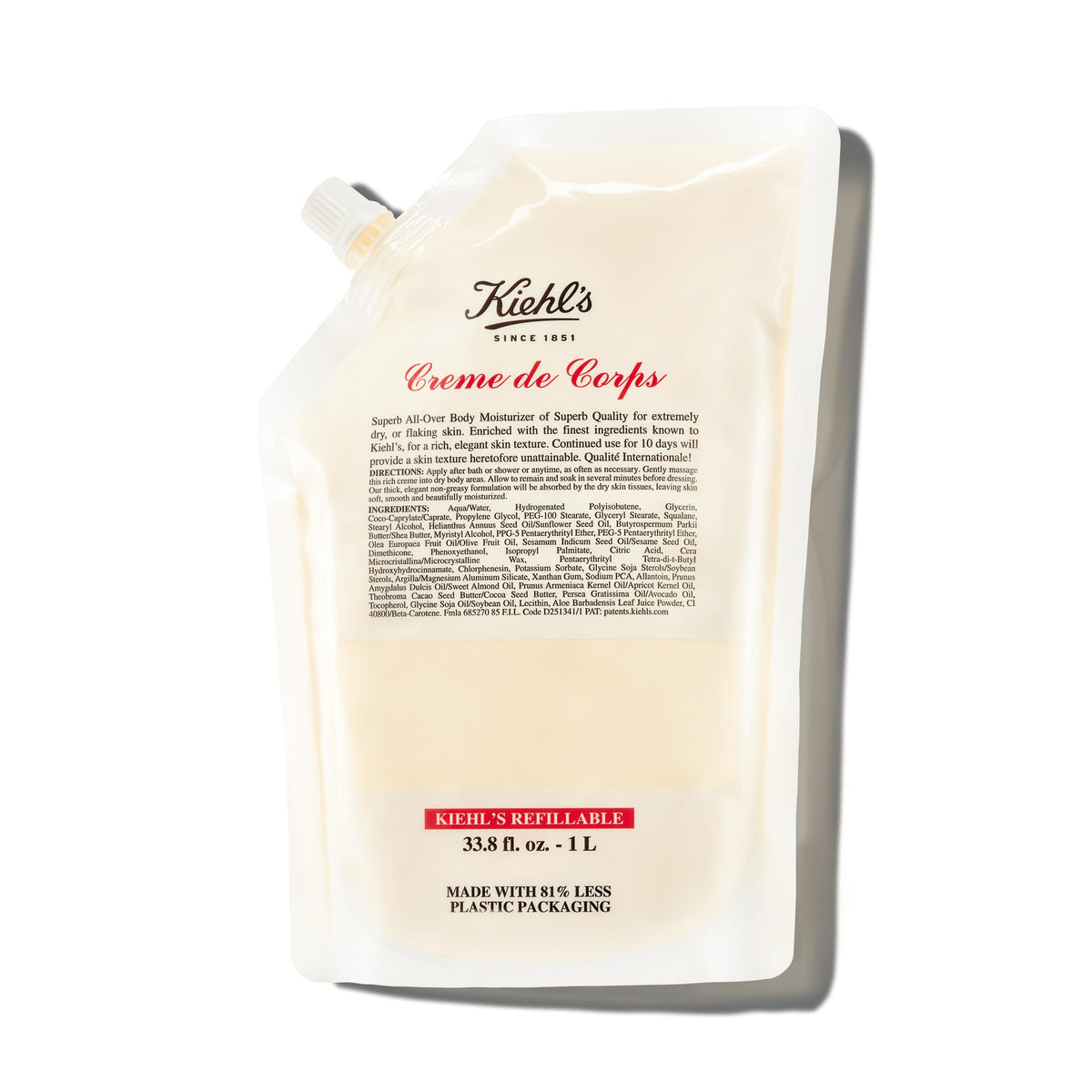 Kiehl's front packaging showing the lotion for visible daily hydration