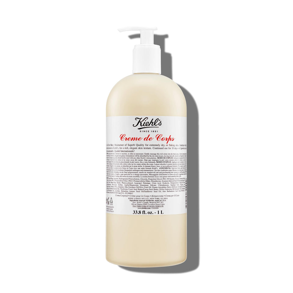 Kiehl's bottle front pump view showing label and easy dispensing