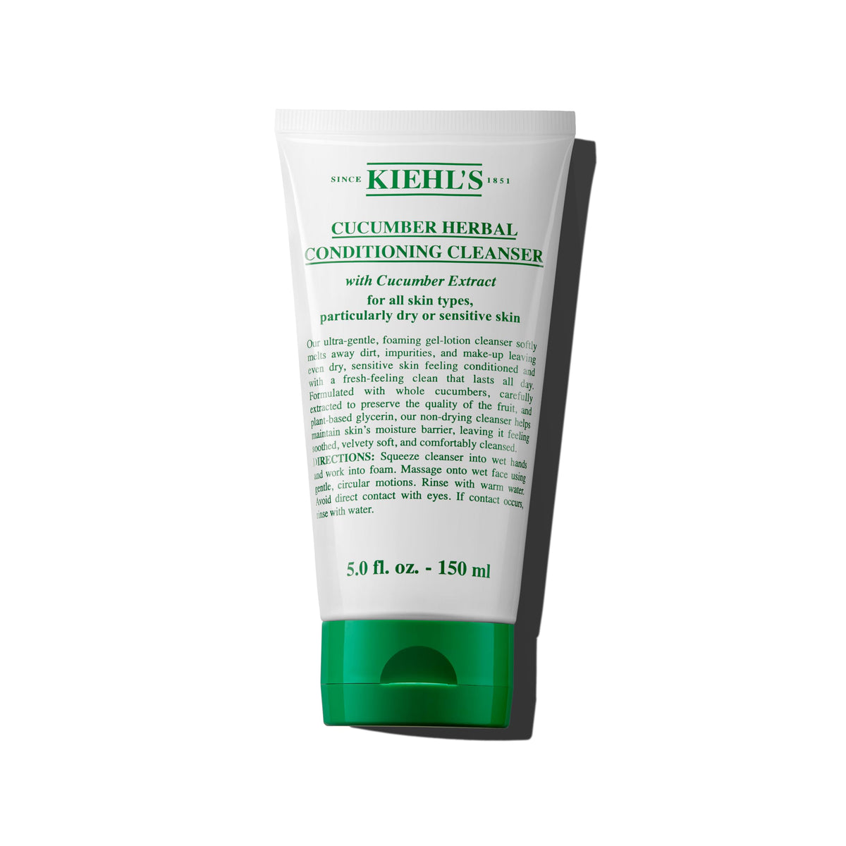 Kiehl's front packaging showing cleanser and gentle, hydrating benefits