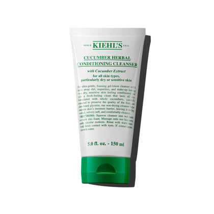 Kiehl's front packaging showing cleanser and gentle, hydrating benefits