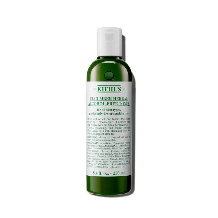 Kiehl's front bottle shot showing label and clean formula benefits