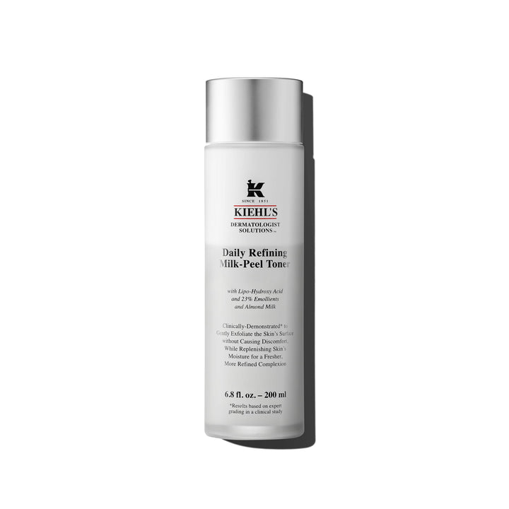 Kiehl's front packaging showing product and branding, highlights daily exfoliation benefit