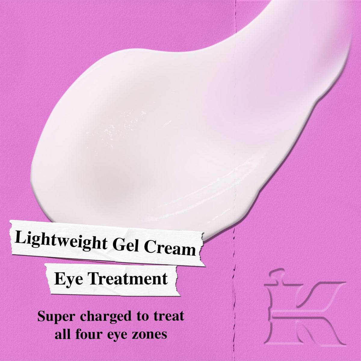 Kiehl's gel-cream texture close-up illustrating lightweight absorption