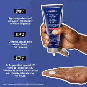 Kiehl's applied during morning routine showing hydrated, non-greasy finish